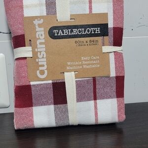Cuisinart Red and White Plaid Tablecloth